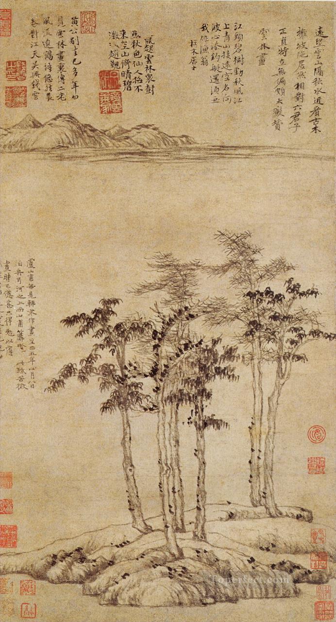 six gentlemen 1345 old China ink Oil Paintings